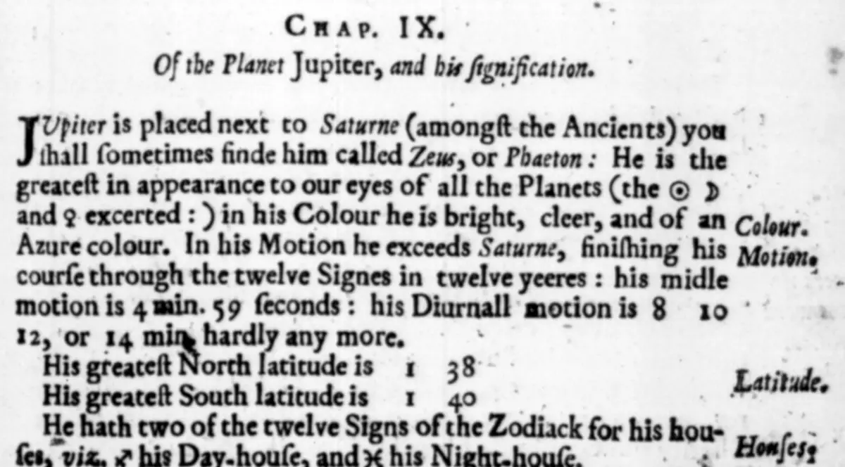 Scanned 1647 page of Lilly's Christian Astrology saying Jupiter finishes its course through the twelve signs in twelve years