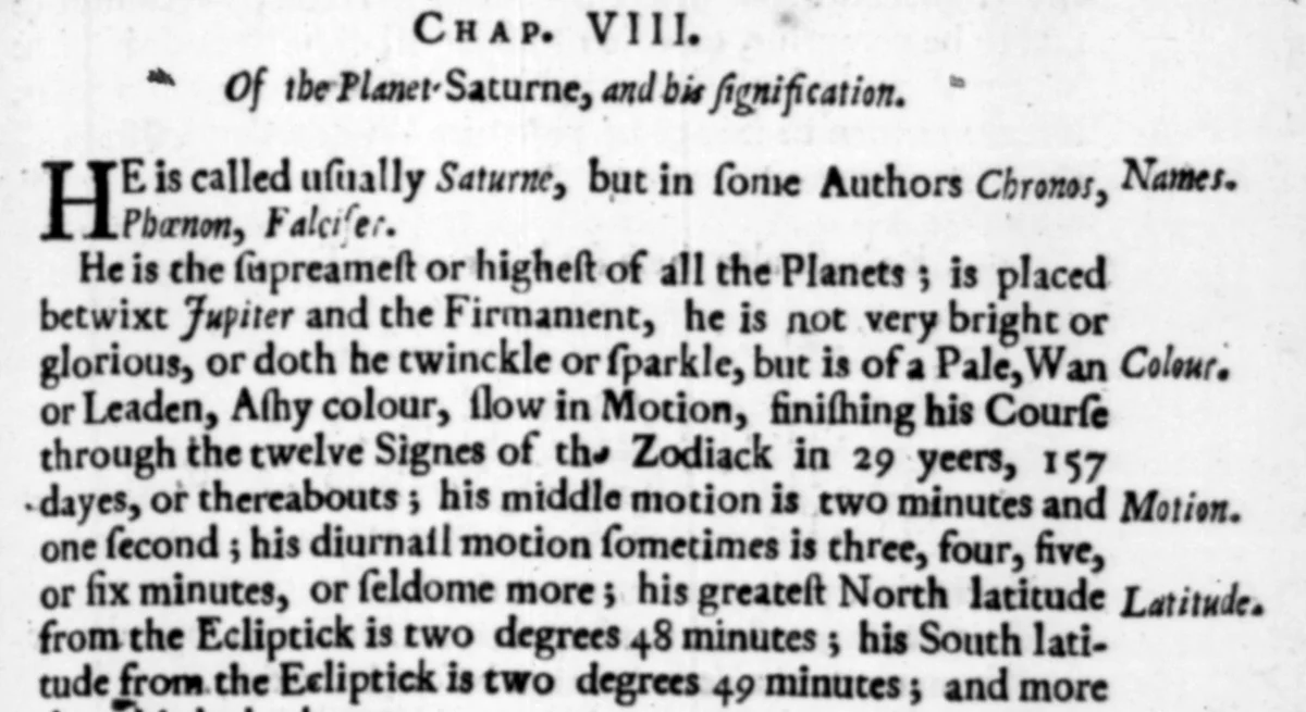 Scanned 1647 page of Lilly's Christian Astrology giving Saturn's period as 29 years and 157 days